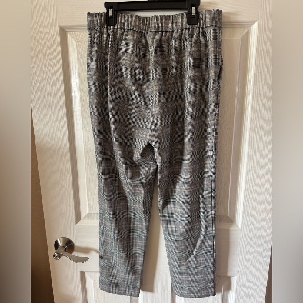 Babaton Cohen Pant Women 6 Grey Plaid Ankle Tapered Trouser High Rise Aritzia - Picture 3 of 7